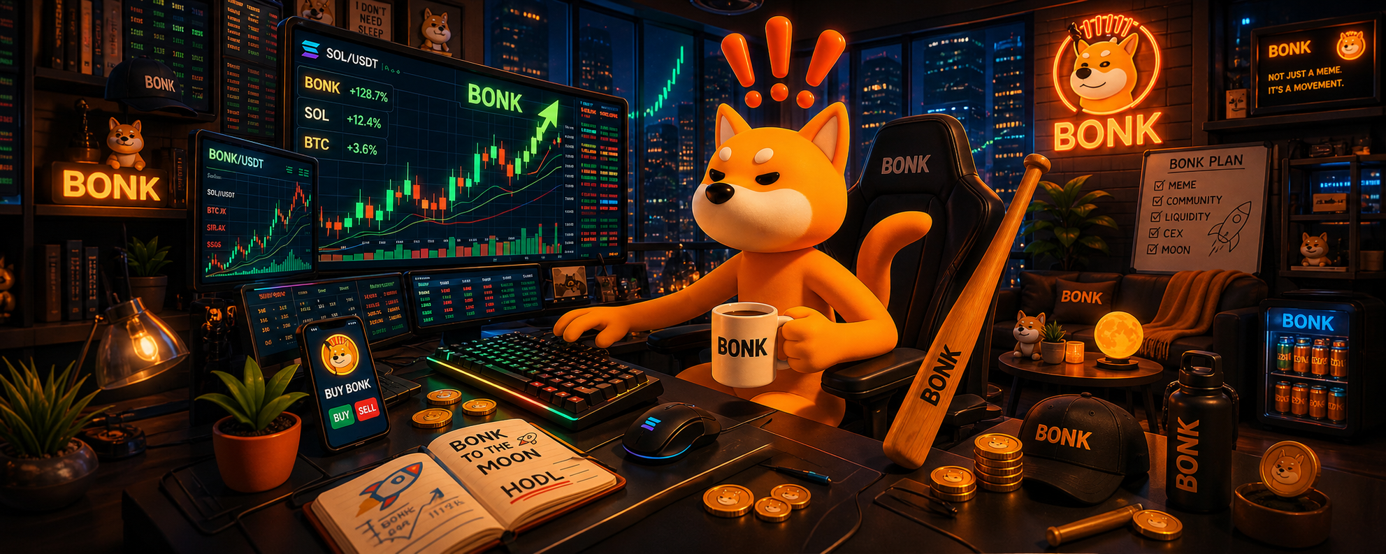 BONK trading room banner